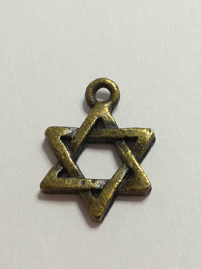 Charm Dangle: 'Brass' Star of David Magen David