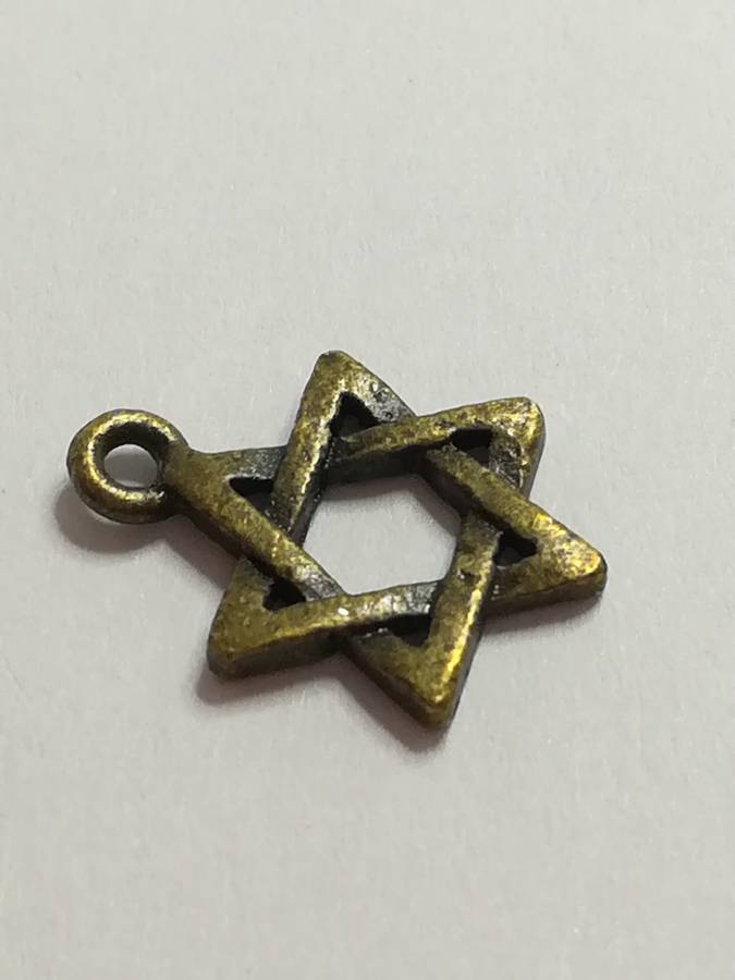 Charm Dangle: 'Brass' Star of David Magen David