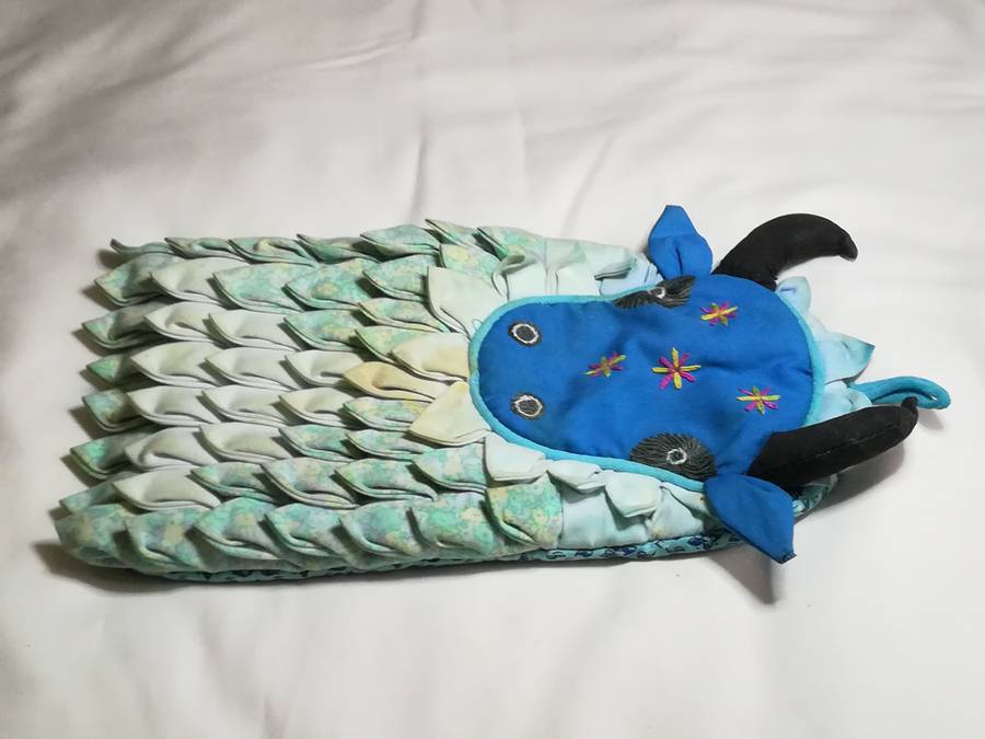 Blue & Black Cow Oven Glove