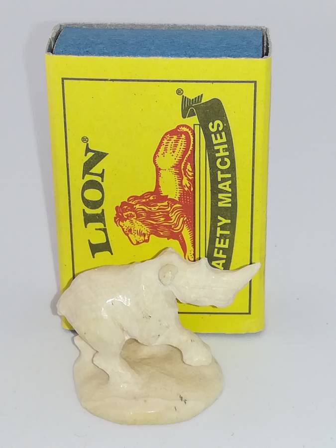 Miniature Cream Rhino (Miniature, suitable for printer's tray)