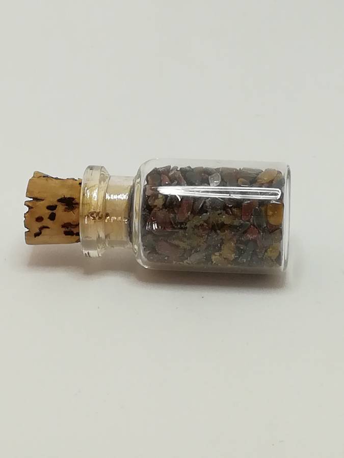 Miniature Glass Bottle with Pebbles (Miniature, suitable for printer's tray)