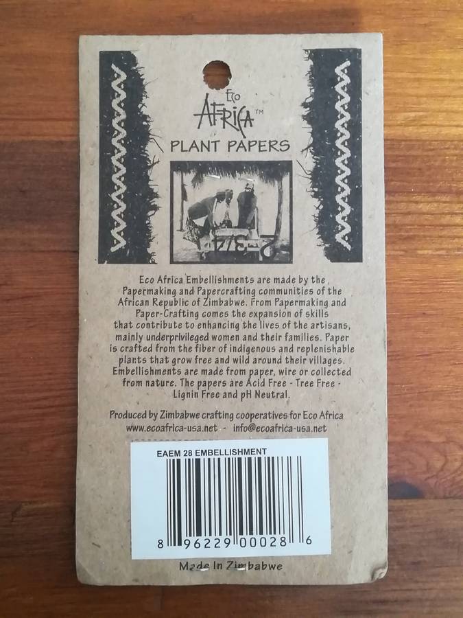 Embellishment on 'Recycled' Assortment of Seeds & Wood (Eco-Africa)