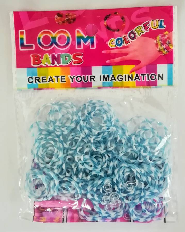 Loom Bands: Blue & White, Striped