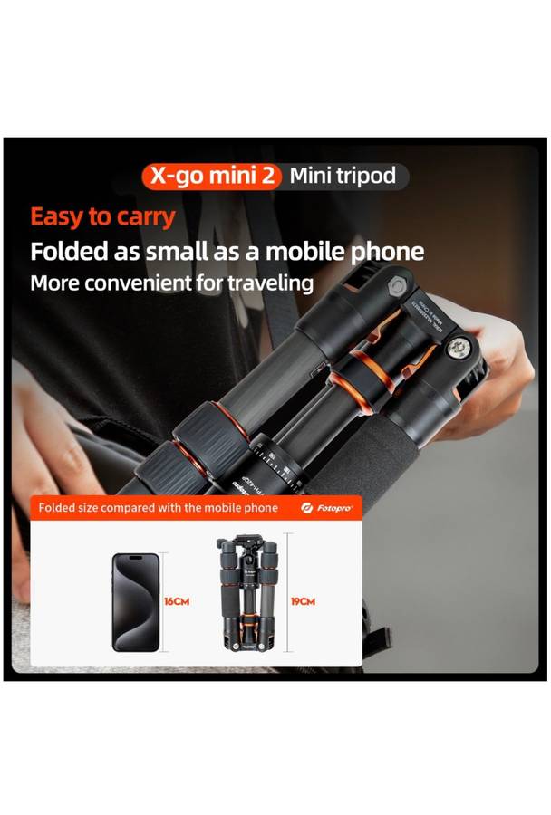 Fotopro Portable Lightweight Mini Tripod Stand - X-Go Mini 2+42QP
