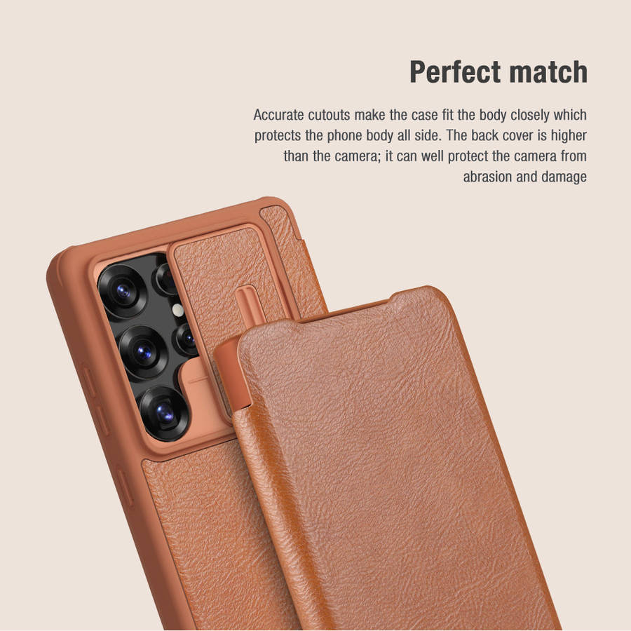 Nillkin Samsung Galaxy S25 Ultra Qin Pro Leather Cover Shockproof Case