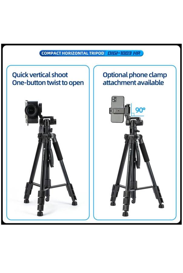 Fotopro Compact Versatile Horizontal Tripod / Monopod Stand - DIGI-1003 HR