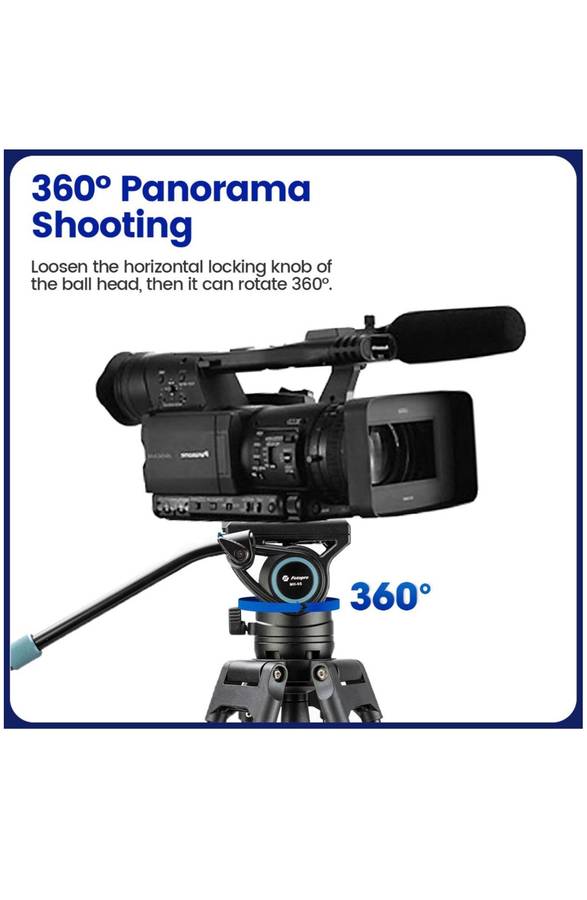 Fotopro Portable Heavy-Duty Fluid Head Video Tripod Stand - DV-3C