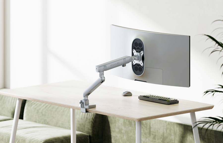 NEOHUBS Pro Single Monitor Arm Mount Premium Adjustable VESA Desktop Stand