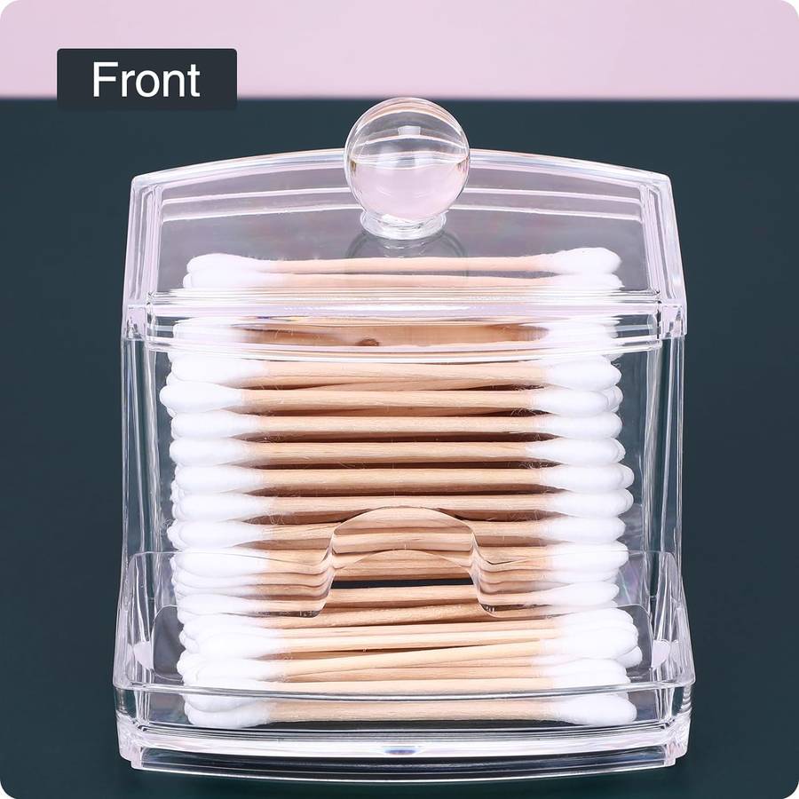 Clear Earbud Cotton Swab Organiser