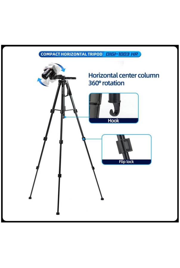 Fotopro Compact Versatile Horizontal Tripod / Monopod Stand - DIGI-1003 HR