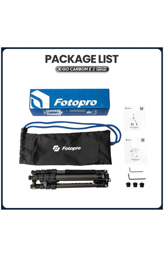 Fotopro Professional Lightweight Camera Tripod Stand - X-GO CARBON E+42QP