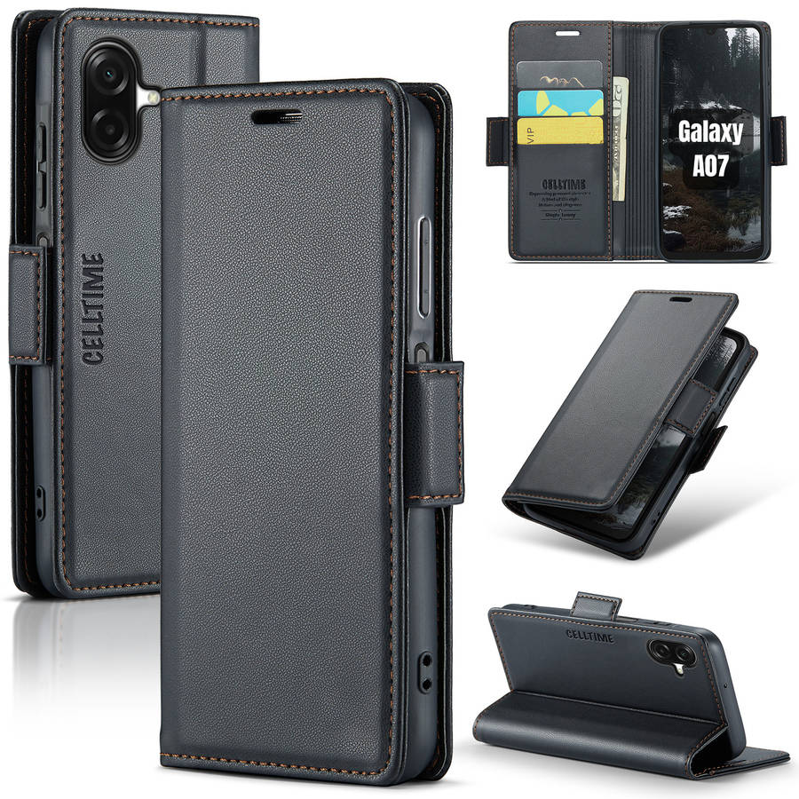 Retro Flip Case for Galaxy A07 Leather Wallet Cover