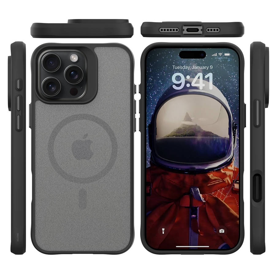 CellTime Frost MagSafe Cover Compatible with iPhone 16 Pro/ 16 Pro Max - Frosted Black