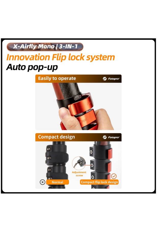 Fotopro x-Airfly Mono Multifunctional Portable Camera Monopod/ Tripod Stand