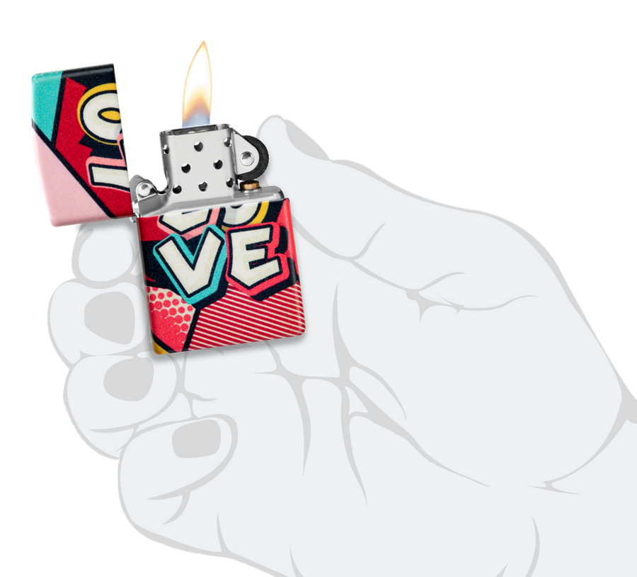 Zippo Lighter Love Design