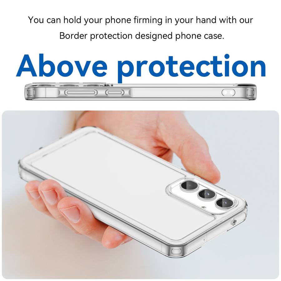 Clear Cover for Samsung Galaxy A55 - Shockproof Candy Series Cover