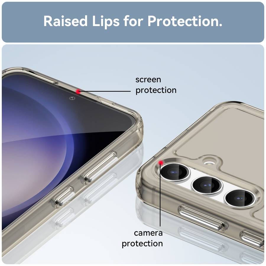 Clear Cover for Samsung Galaxy S24 Plus - Shockproof Candy Series Cover