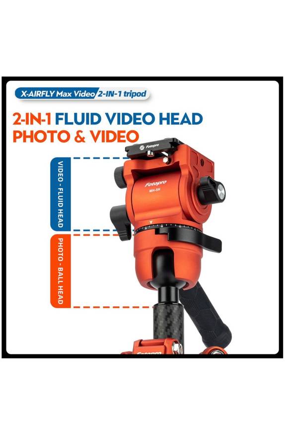 Fotopro x-Airfly Max Video Camera /Phone Tripod Stand/ Monopod Stand