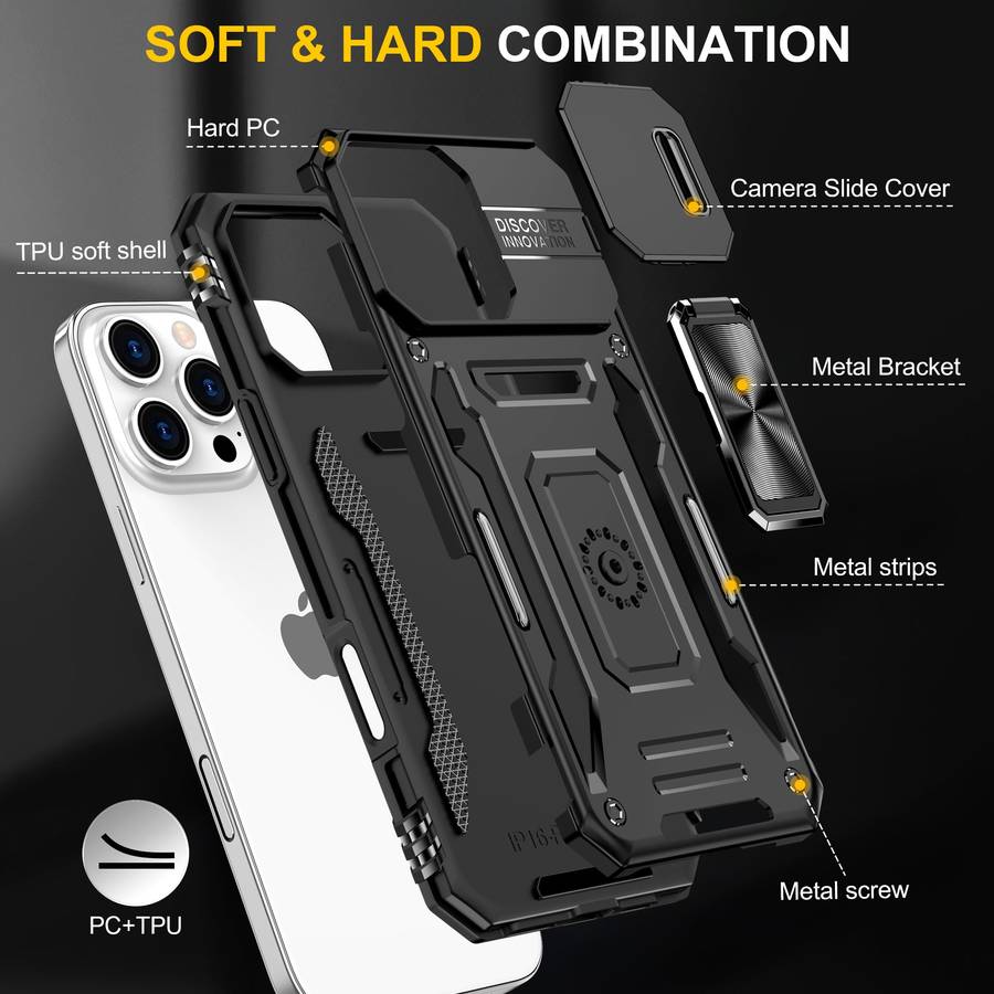 Kejiang Camshield Cover iPhone 16 Pro/ 16 Pro Max Shockproof Case