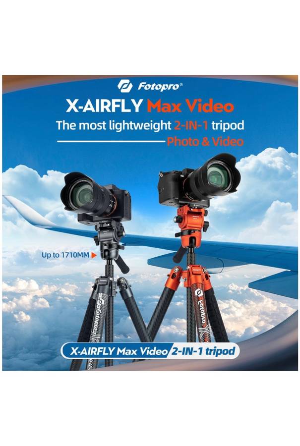 Fotopro x-Airfly Max Video Camera /Phone Tripod Stand/ Monopod Stand