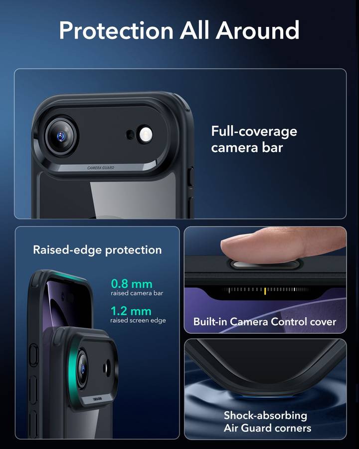 ESR MagSafe Case Set Compatible with iPhone 17 Air Hybrid Camera Button