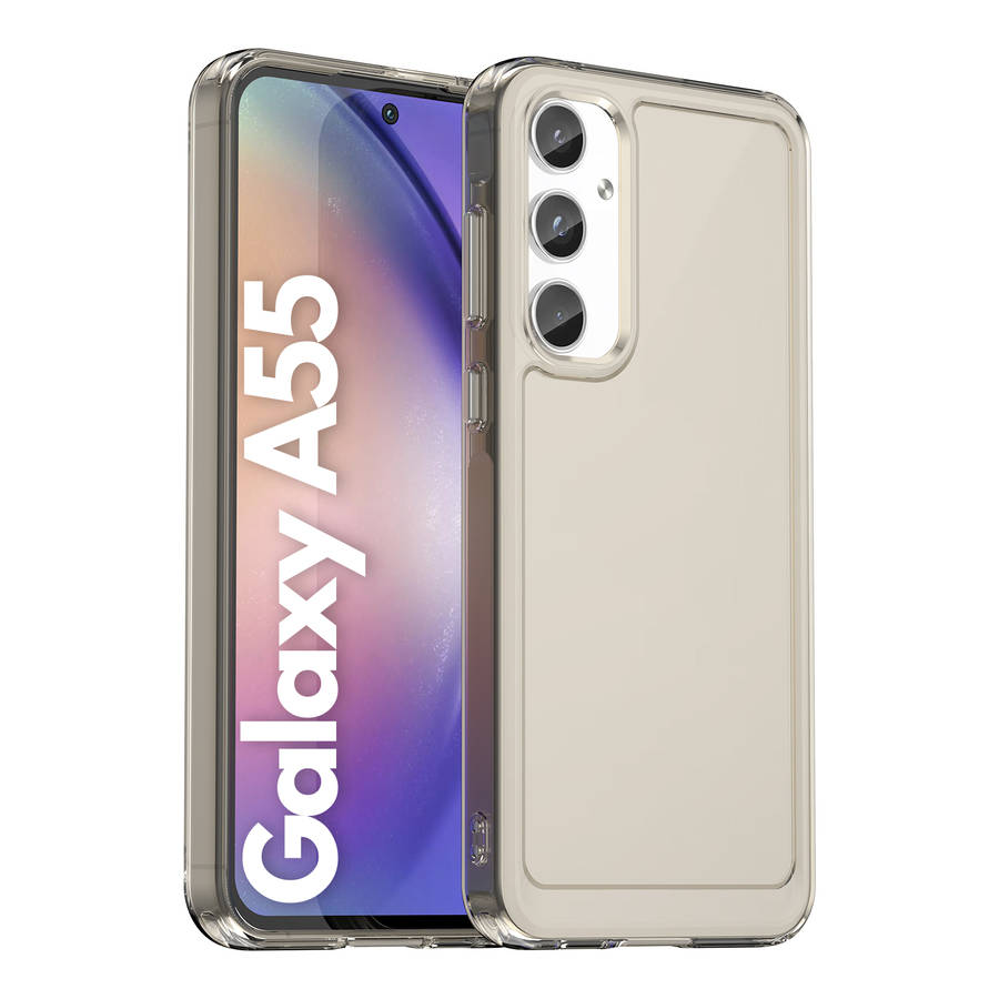 Clear Cover for Samsung Galaxy A55 - Shockproof Candy Series Cover