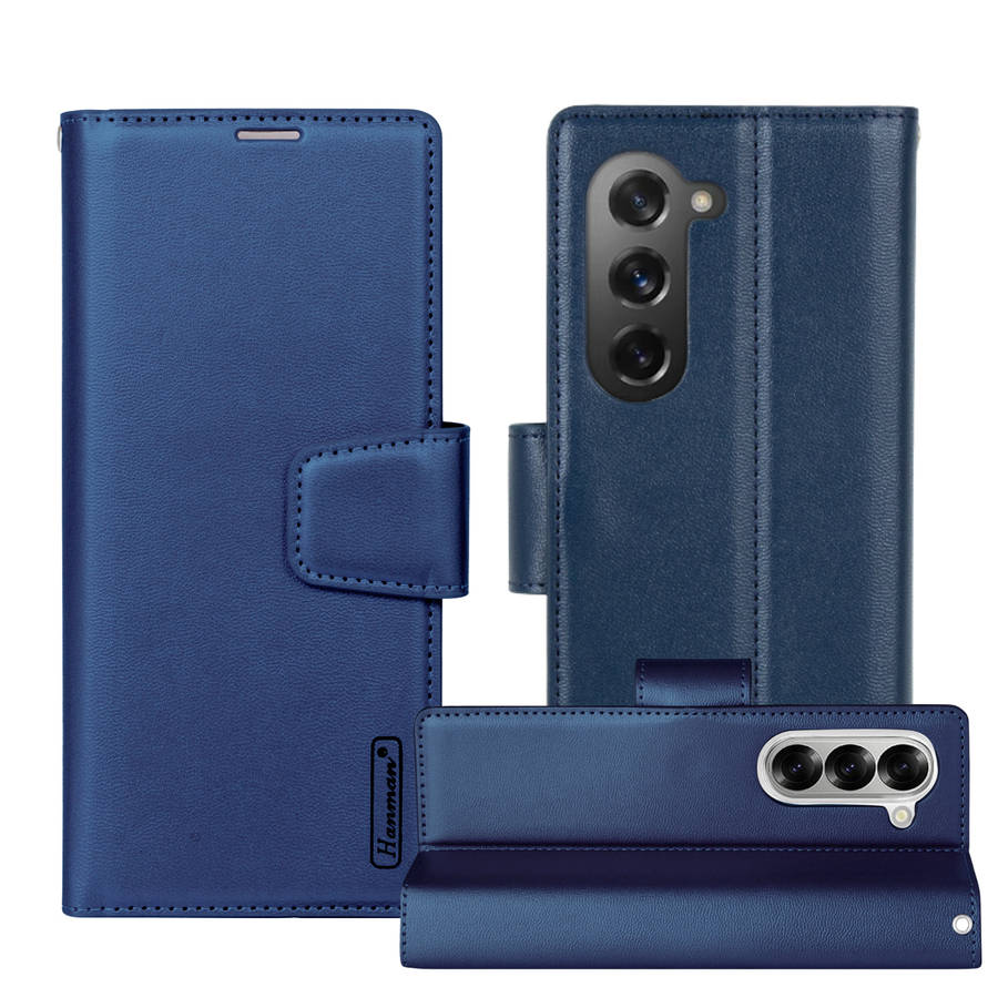 Hanman Classic Flip Leather Wallet Cover for Samsung Galaxy Z Fold 5