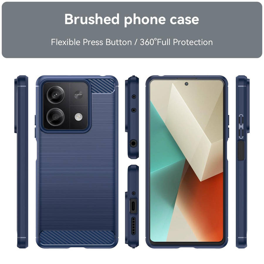 Redmi Note 13 5G Carbon Fiber Design Case Shockproof Cover