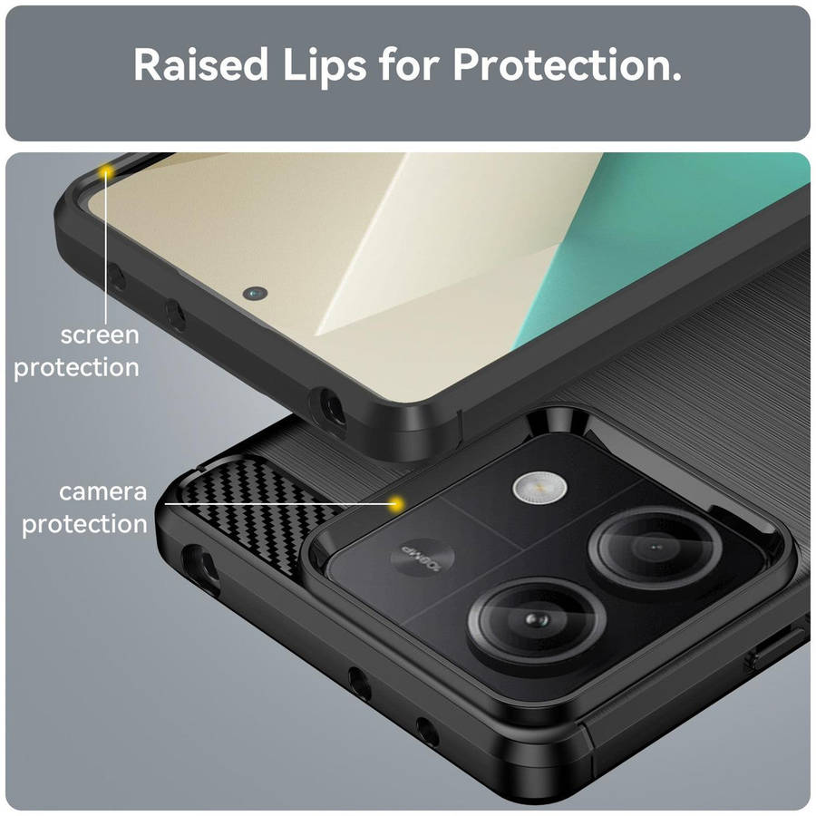 Redmi Note 13 5G Carbon Fiber Design Case Shockproof Cover