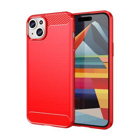Carbon Fiber Design Cover for iPhone 15 Plus Shockproof Case