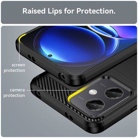 Redmi Note 12 Shockproof Carbon Fiber Design Cover