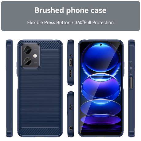 Redmi Note 12 Shockproof Carbon Fiber Design Cover