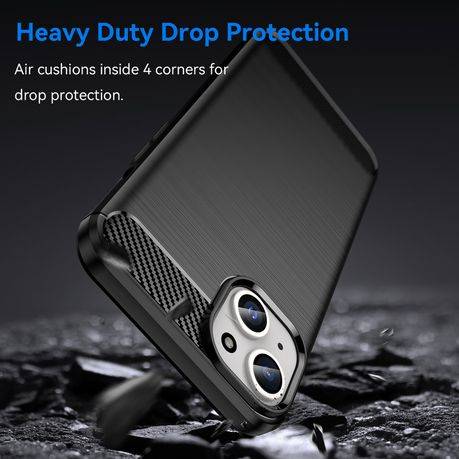 Carbon Fiber Design Cover for iPhone 15 Plus Shockproof Case