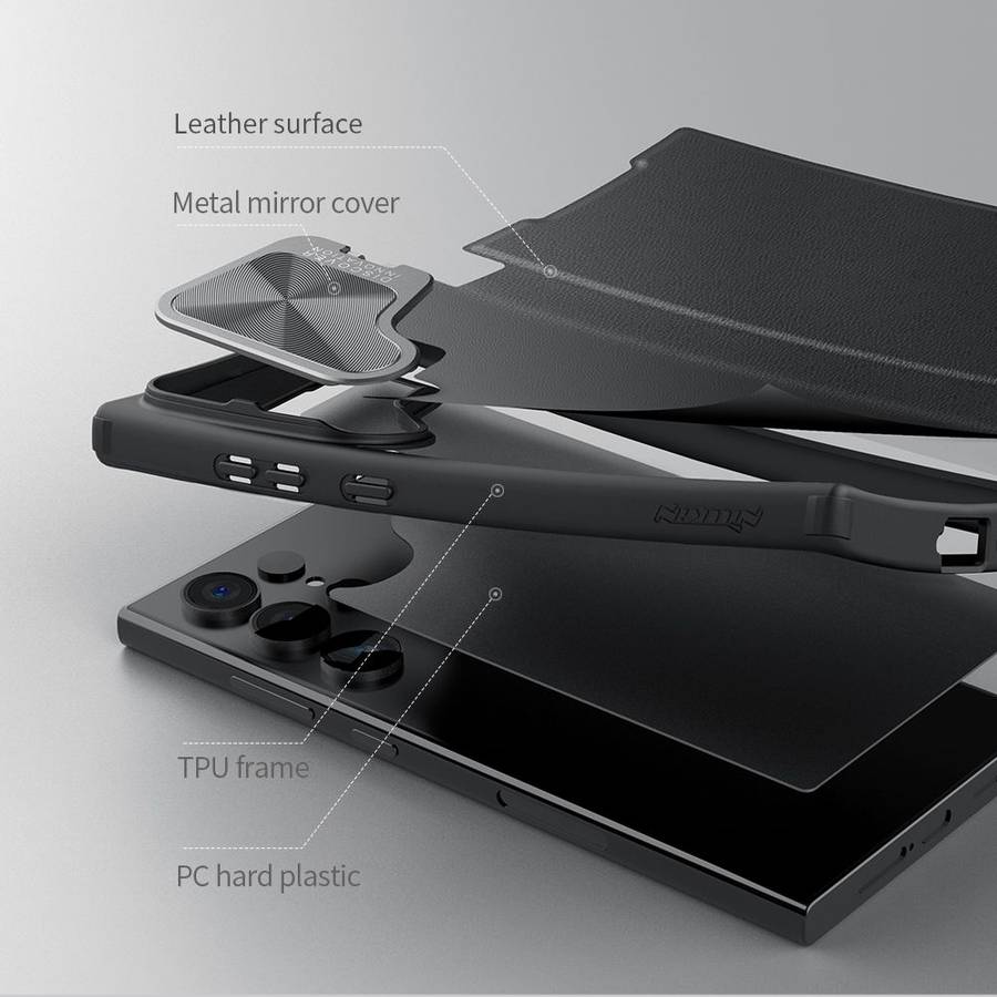 Nillkin Qin Prop Leather Cover for Samsung Galaxy S24/ S24+/ S24 Ultra