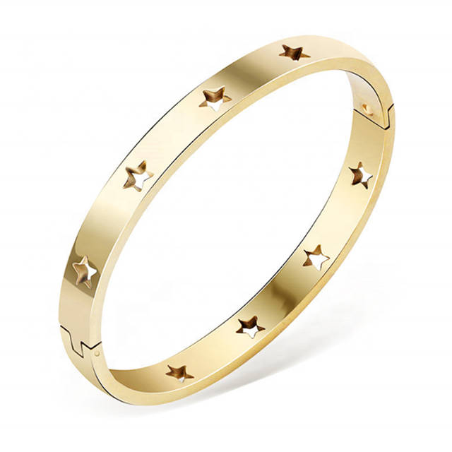 Diva five-pointed star hollow buckle bracelet