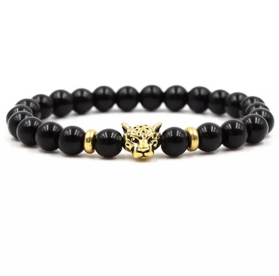 Argent Craft Black Onyx & Tiger Bracelet (Gold)