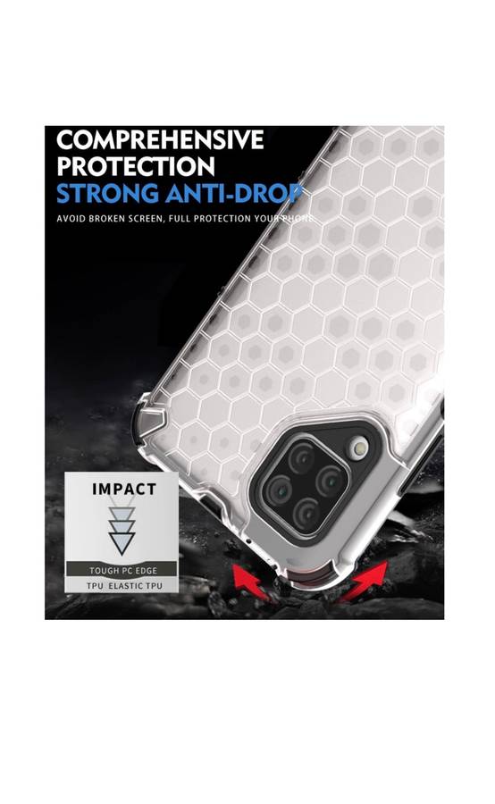 Huawei P40 Lite Shockproof Honeycomb Cover Grey