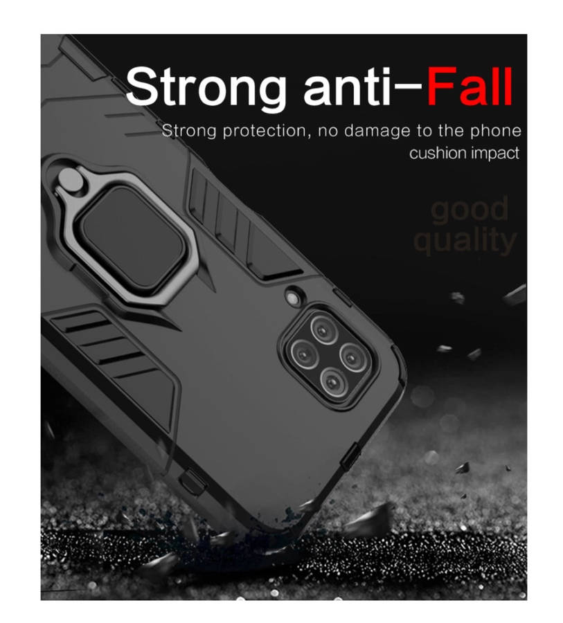 CellTime Huawei Nova Y60 Shockproof Black Panther Magnetic Ring Stand Cover
