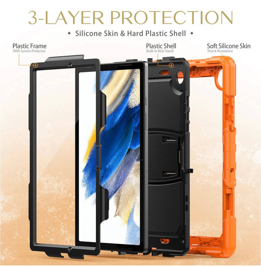 CellTime C-Stand Design Shockproof Rugged Cover for Galaxy Tab A8 (10.5inch)