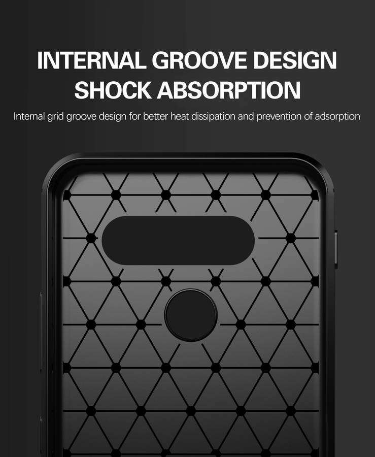 CellTime LG V50 ThinQ Shockproof Carbon Fiber Design Cover