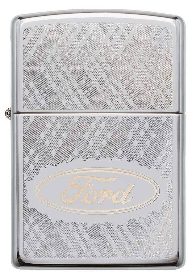 Zippo Lighter - Ford Script in Oval Logo