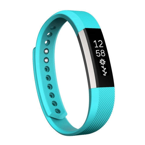 For Fitbit Alta Watch Oblique Texture Silicone Watchband Large Size Length: about 22cm(Baby Blue)