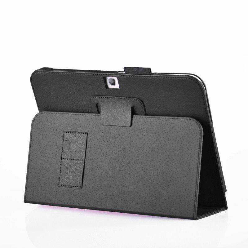 Leather Stand Cover Case For Samsung Galaxy Tab 3 10.1 P5200 / P5210 - dark-blue