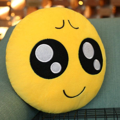 Pitiful Face Creative Emoji Throw Pillow Back Pillow Size: 33cm x 33cm