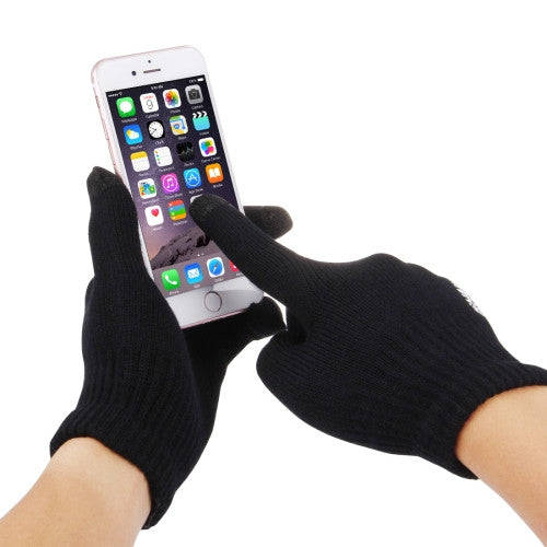 HAWEEL Three Fingers Touch Screen Gloves for Women(Black)