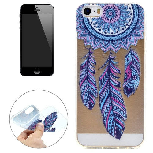 iPhone 5 Case, iPhone 5S Case, iPhone SE Case, Windmill Pattern Transparent Soft TPU Protective B...