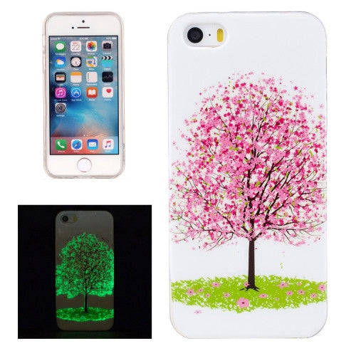 iPhone 5 Case, iPhone 5S Case, iPhone SE Case, Noctilucent Cherry Tree Pattern IMD Workmanship So...
