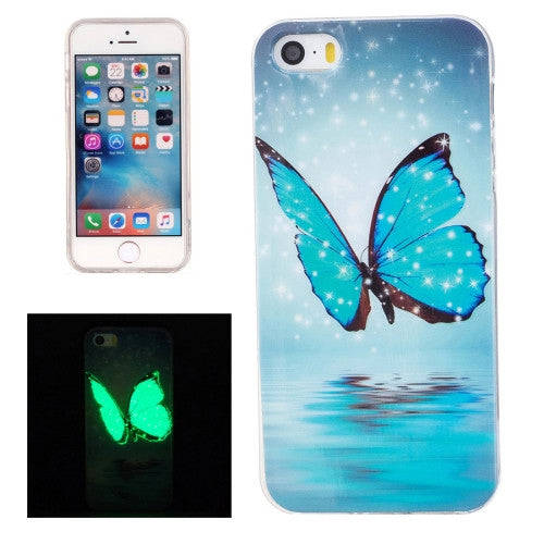 iPhone 5 Case, iPhone 5S Case, iPhone SE Case, Noctilucent Butterfly Pattern IMD Workmanship Soft...