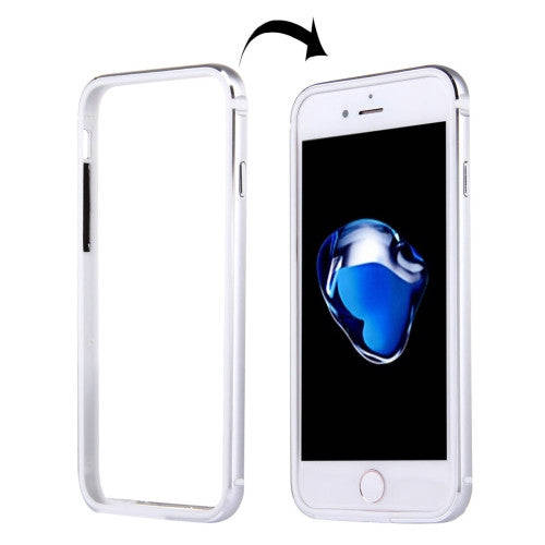 iPhone 7 Case, TPU + Aluminum Alloy Bumper Frame(Silver)