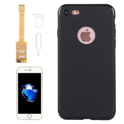 Kumishi for iPhone 7 2 in 1 Dual SIM Card Adapter + TPU Back Case Cover with SIM Card Tray / SIM ...